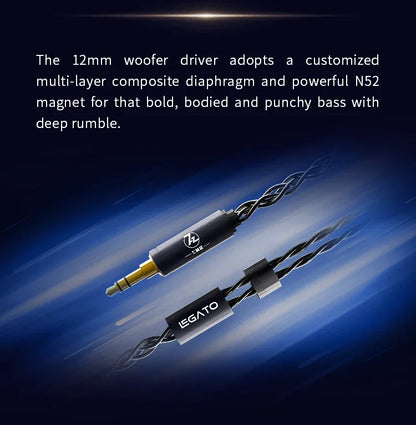 7Hz Legato Dual Dynamic Driver HiFi In-Ear Monitor Earphones, Premium Audiophile IEM with Detachable 0.78mm 2-Pin OCC Cable
