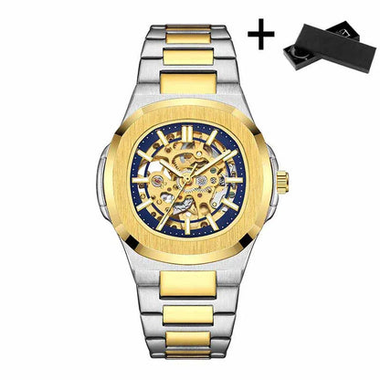 Hollow Out Men's Mechanical Wrist Watches Skeleton Design Luxury Full Automatic Man Watch relogio