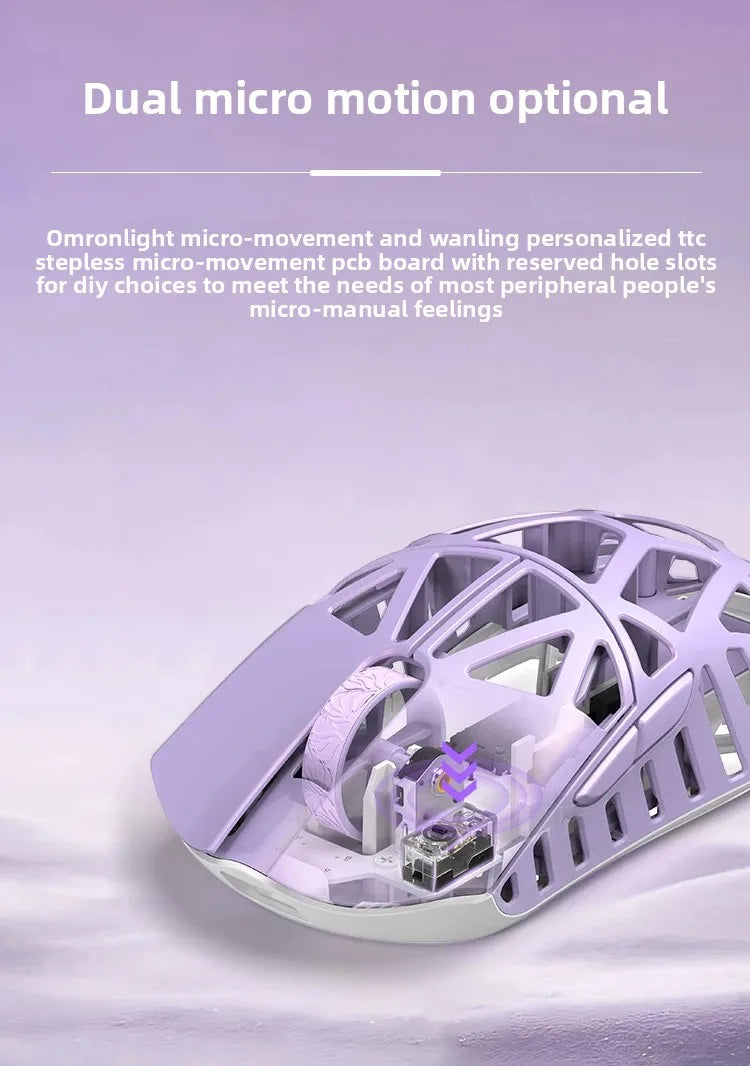 Wlmouse Mini Pro Professional Mouse Lightweight magnesium alloy three mode wireless game mouse 8K return rate PAW3950 DPI30000