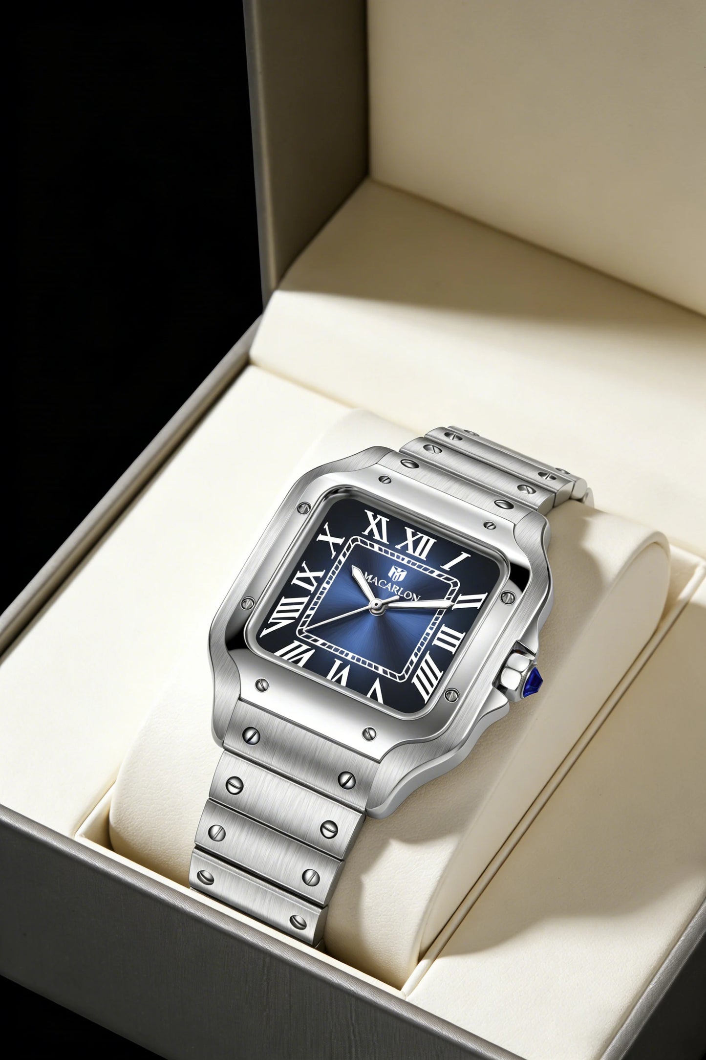 2026 New MACARLON Design 38mm Mechanical Watch Men Sapphire Glass Luminous Stainless Steel Waterproof China NH35 Automatic Watch