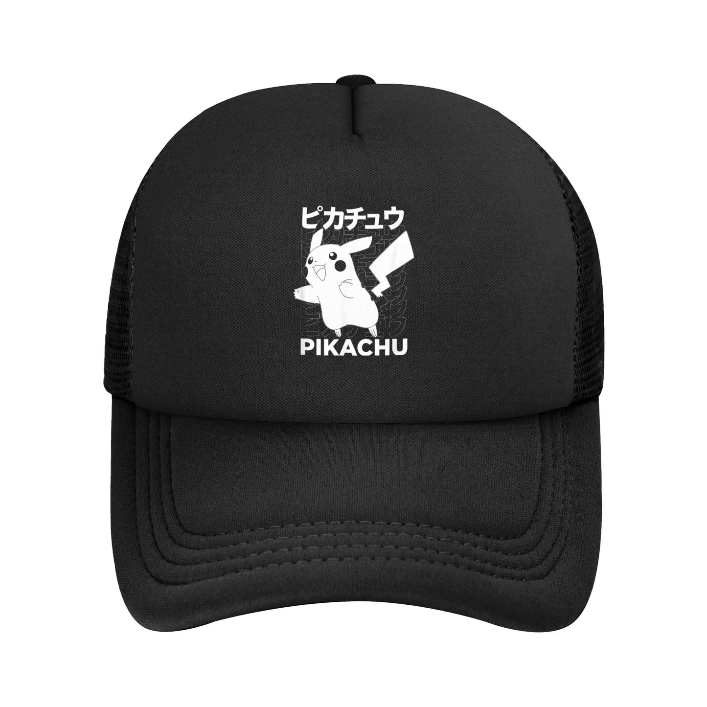 Pikachu Pokeball Mesh Baseball Cap Unisex Fitted Sun Hat Pokemoned  Hat Adjustable Snapback Caps Golf Hats Summer Trucker Caps