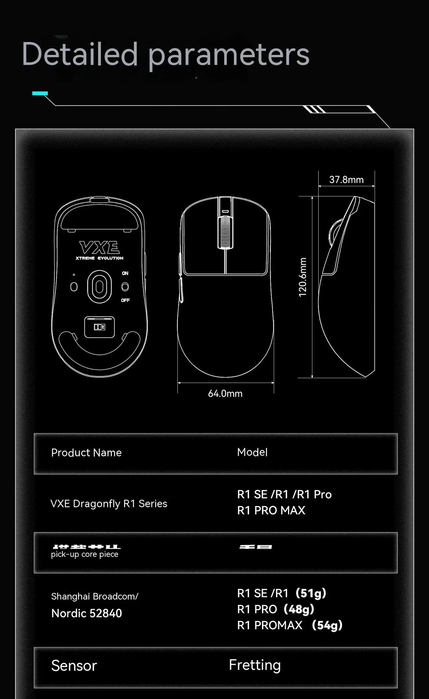 Ασύρματο ποντίκι VXE Dragonfly R1 Pro με αισθητήρα Paw3395, Nordic 52840, 2khz, Smart Speed X, χαμηλή καθυστέρηση, για γραφείο και gaming σε PC