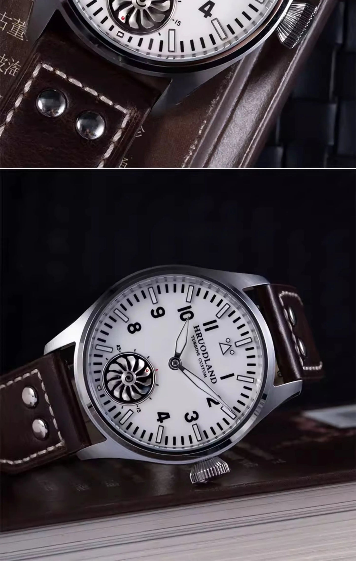 Hruodland 2025 New Pilot ST3620 Men's Manual Mechanical Watch 43MM Sapphire Waterproof 10Bar BGW-9 Retro Watch for Men