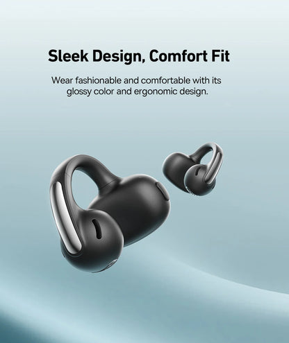 Baseus Bowie MC1 Ear Clip Wireless Earphones Bluetooth 5.4 Open-Ear Clip-On Sports Earbuds IP57 Waterproof AI Bass Ear Clip Headphones