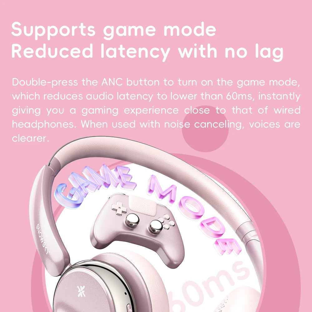 FiiO ANYTIME Bluetooth 5.4 Wireless Headphones with Noise Cancelling, Hi-Res Audio Over-Ear Bluetooth Headphones with Mic, Premium Wireless Earphones