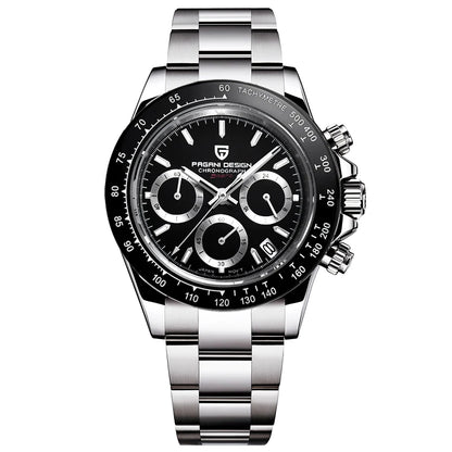 Zegarek męski PAGANI DESIGN – model z kolorowymi tarczami, luksusowy zegarek kwarcowy na rękę, chronograf wyposażony w mechanizm