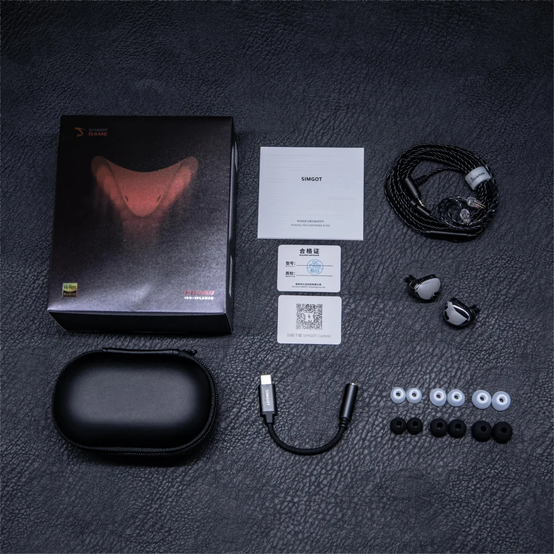 SIMGOT EG280 HiFi Wired IEM Earphones 1DD+1 Planar Hybrid Driver Gaming Earbuds with USB-C DAC, Detachable 2Pin OFC Cable