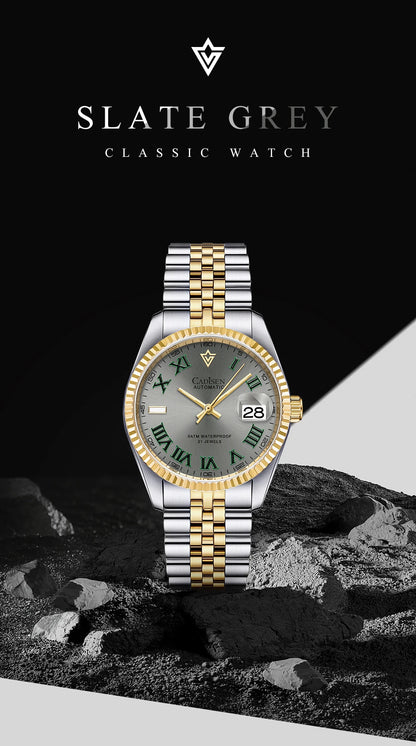 CADISEN 38MM Men's Automatic Mechanical Watch Luxury AR Sapphire Glass Water Resistant Stainless Steel MIYOTA 8215 Reloj Hombre