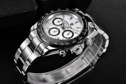 Zegarek męski PAGANI DESIGN – model z kolorowymi tarczami, luksusowy zegarek kwarcowy na rękę, chronograf wyposażony w mechanizm