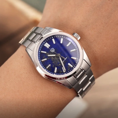 Watchdives New WD0003B Aventurine Dial Watch VH31 Quartz Movement Sapphire Crystal Luminous 100m Waterproof 36mm Vintage Watch