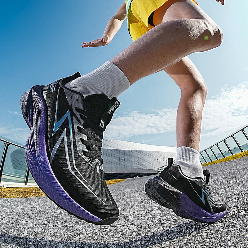 Scarpe da corsa da uomo Marathon, scarpe sportive specializzate, traspiranti, leggere, da donna, antiscivolo, con soletta in carbonio, comode sneakers