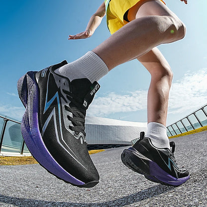 Scarpe da corsa da uomo Marathon, scarpe sportive specializzate, traspiranti, leggere, da donna, antiscivolo, con soletta in carbonio, comode sneakers