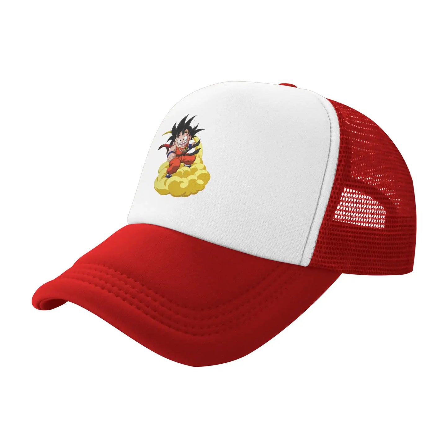 Produit gaming premium Fraquane, équipement gamer, Dragon Ball Son Goku Mesh Baseball Cap Adult Trucker Hat Anime Hats Adjustable Snapback Caps Sports Cap Winter Trucker Hats