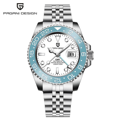 PAGANI DESIGN 40MM GMT Watches for Men Luxury Sapphire AR Mechanical Watch Ceramic Bezel Automatic 100M Waterproof Gift watch