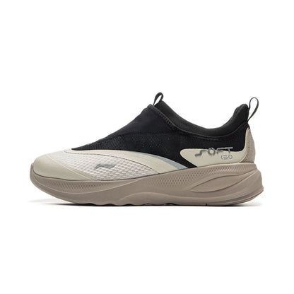 Li-Ning Men's SOFT GO 2 Walking Shoes COMFOAM Slip-on Soft Thick Heel LiNing Comfortable Wearable Sports Casual Shoes AGLV005