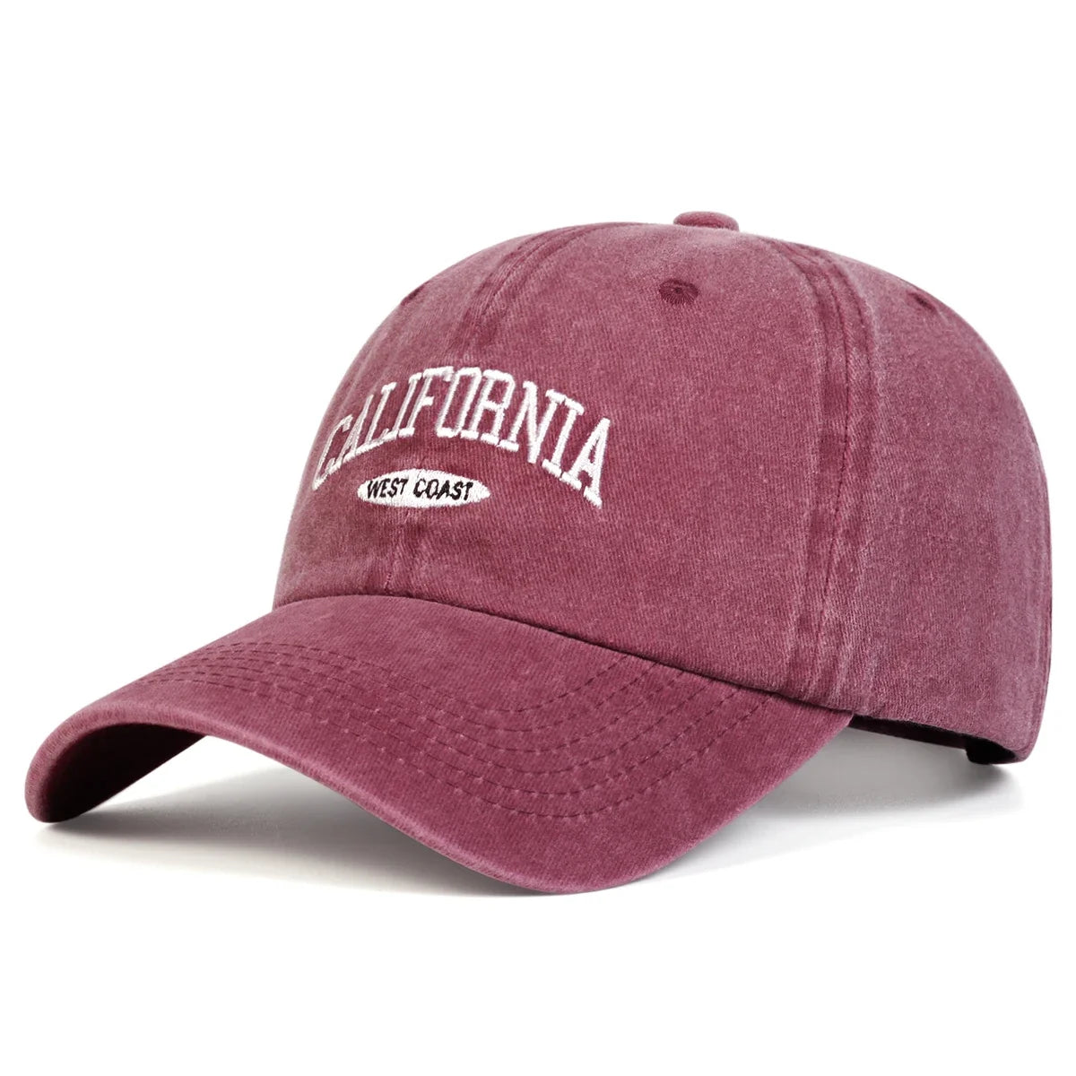 Cappellini da baseball unisex CALIFORNIA con ricamo di lettere, lavabili, per primavera e autunno, da esterno, casual, regolabili, con protezione solare