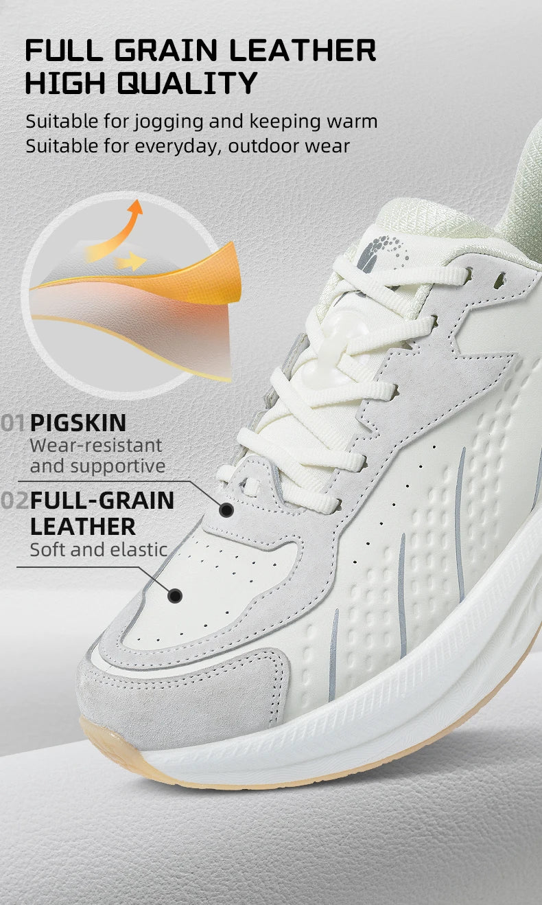 ONEMIX Scarpe da corsa invernali da allenamento per uomo Scarpe sportive in pelle calde e resistenti all’usura Scarpe da jogging da donna Scarpe da passeggio
