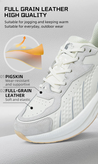 ONEMIX Scarpe da corsa invernali da allenamento per uomo Scarpe sportive in pelle calde e resistenti all’usura Scarpe da jogging da donna Scarpe da passeggio