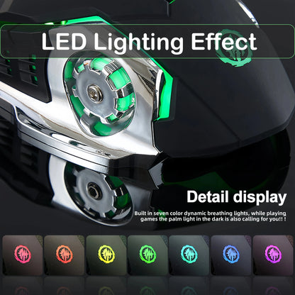 Bluetooth 5.2 Wireless RGB Gaming Mouse, Rechargeable Silent Mouse, 2.4G & Bluetooth Dual Mode, 3600 DPI Ergonomic Mouse for Laptop, MacBook & Tablet