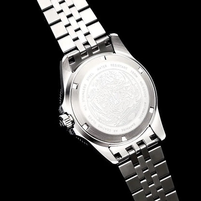 WISHDOIT Automatic Mechanical Watch Miyota 8215 Movement Mother of Pearl Dial Ceramic Bezel Waterproof 150M Diving Watch