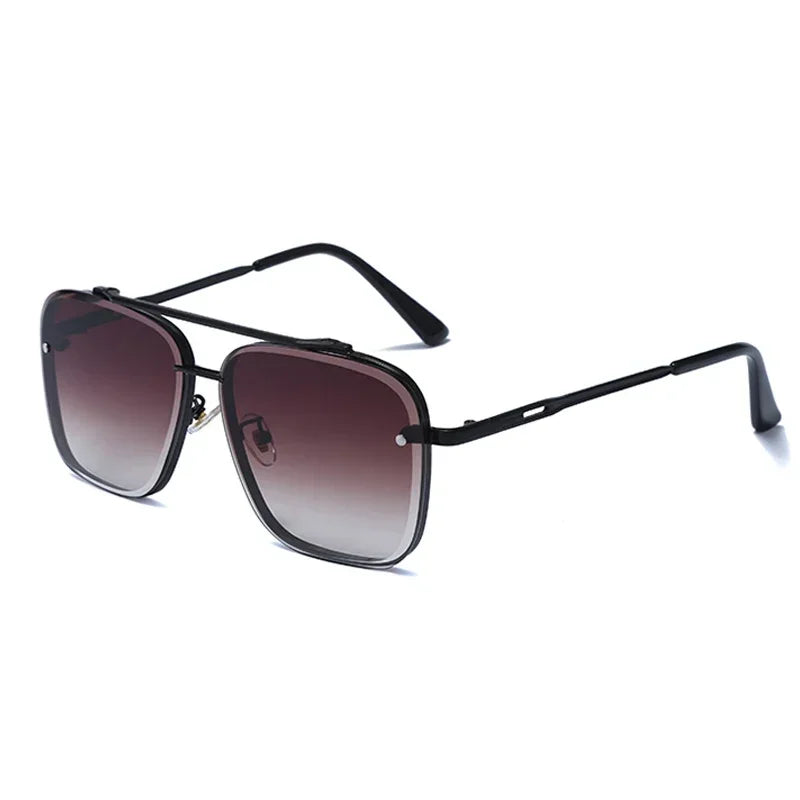 Classic Square Sunglasses Cool Men Vintage Luxury Brand Design Metal Sun Glasses Women Shades UV400 Oculos De Sol