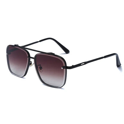 Classic Square Sunglasses Cool Men Vintage Luxury Brand Design Metal Sun Glasses Women Shades UV400 Oculos De Sol