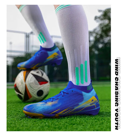 Scarpe da calcio professionali da uomo per attività all'aperto con suola in gomma, scarpe da allenamento resistenti e comode per adulti e adolescenti, scarpe da calcio antiscivolo