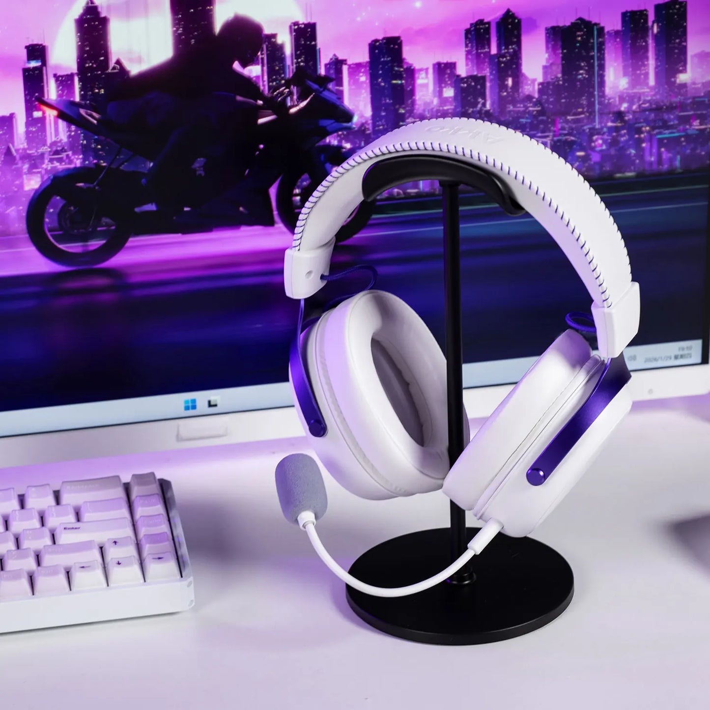 AKKO Verge S9 Gaming Headset with Mic – 53mm Driver, Quad-Mode Wireless Bluetooth 5.3, 7.1 Surround Sound FPS Pro Gaming Headphones