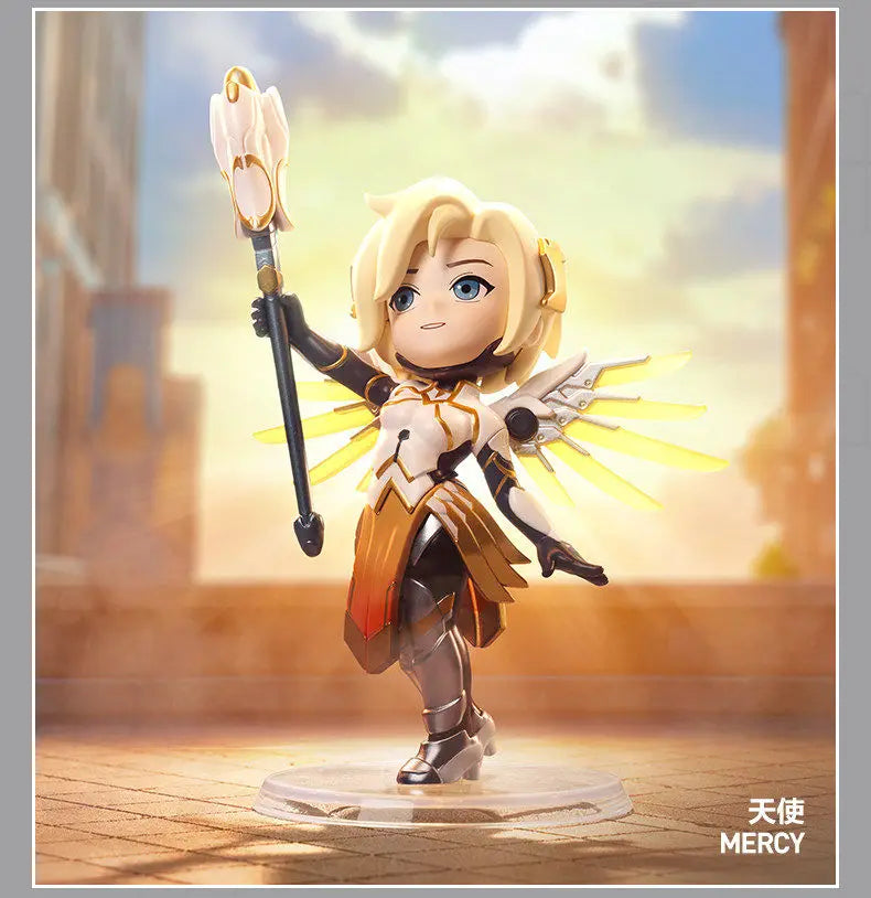 POP MART Genuína Overwatch Play Of The Game Series Blind Box — Figuras colecionáveis em PVC, ornamentos de secretária e modelos de brinquedo para fãs