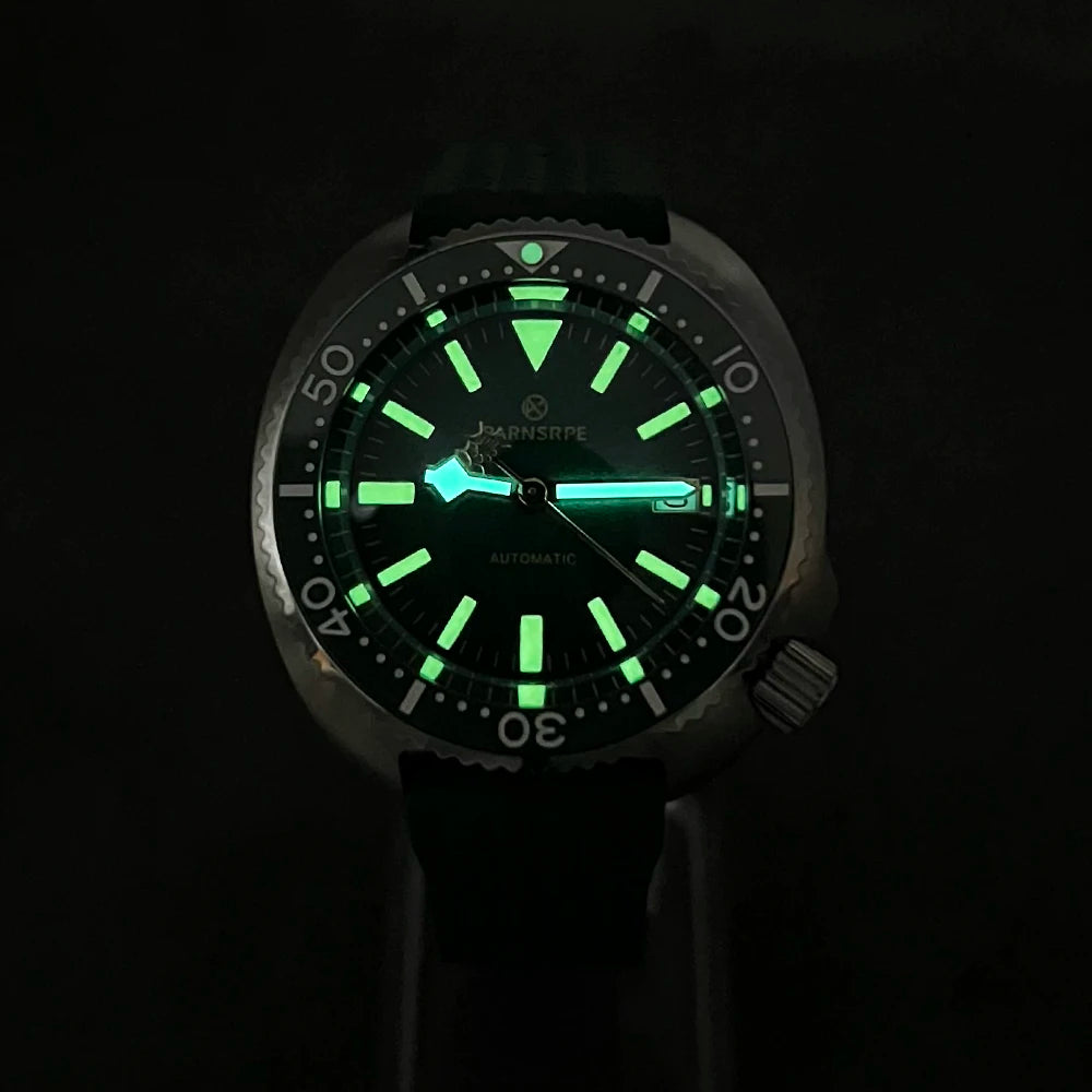 PARNSRPE Diver's Luxury Men's Watch Small Abalone Automatic Mechanical Watch Movement Aseptic Dial Sapphire Glass