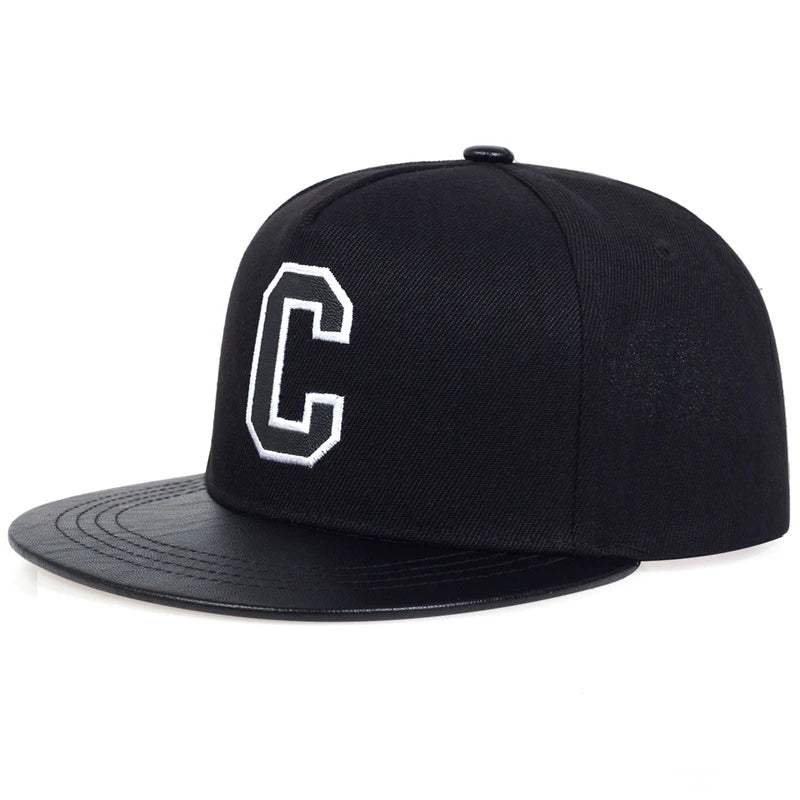 Unisex C Letter Embroidery Hip-hop Hats Spring Autumn Adjustable Casual Snapback Baseball Caps Outdoor Sunscreen Hat Sports Cap