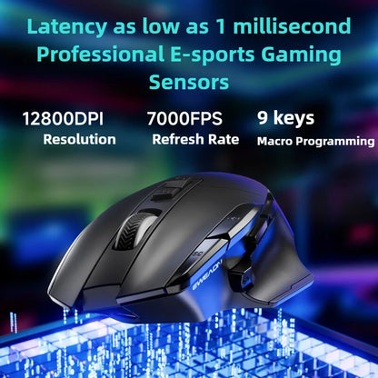 G2 Wired Gaming Mouse 12800 DPI RGB Gaming Mouse with 9 Programmable Buttons, 1000Hz Polling Rate, Ergonomic Wired Gaming Mouse for PC & Laptop