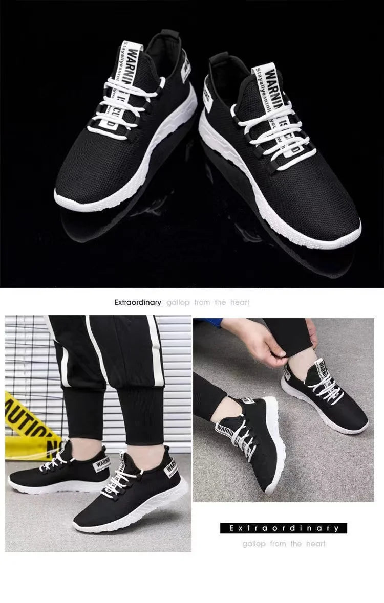 Leichte Herren-Sneaker, lässige Mesh-Sportschuhe für den Sommer, Outdoor-Schuhe für Herren mit weicher Sohle, atmungsaktiv, komfortabel und modisch, trendige Laufschuhe