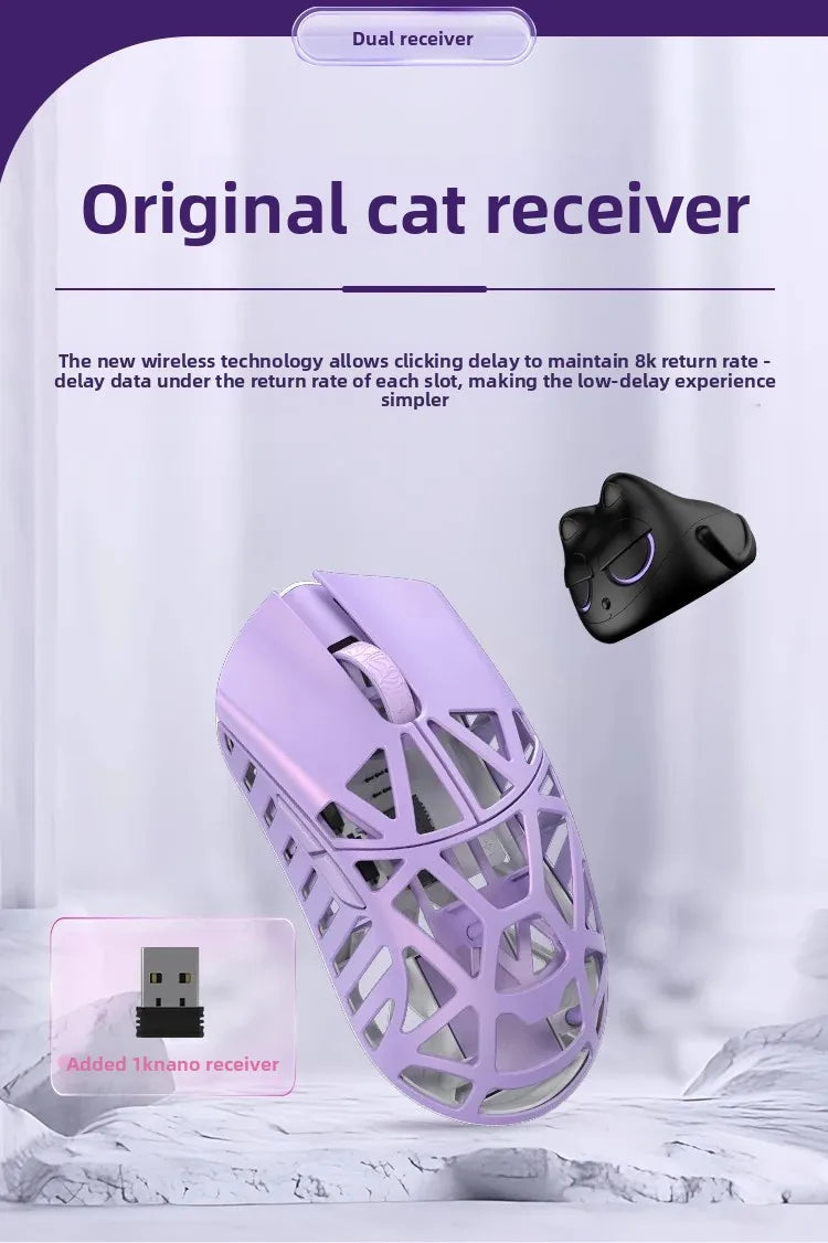 Wlmouse Mini Pro Professional Mouse Lightweight magnesium alloy three mode wireless game mouse 8K return rate PAW3950 DPI30000