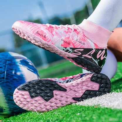 Chaussures de football montantes pour hommes, crampons professionnels pour terrain de football, baskets athlétiques pour adolescents, entraînement de football 2026