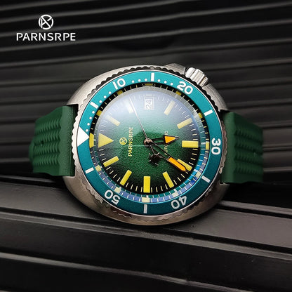 PARNSRPE Diver's Luxury Men's Watch Small Abalone Automatic Mechanical Watch Movement Aseptic Dial Sapphire Glass