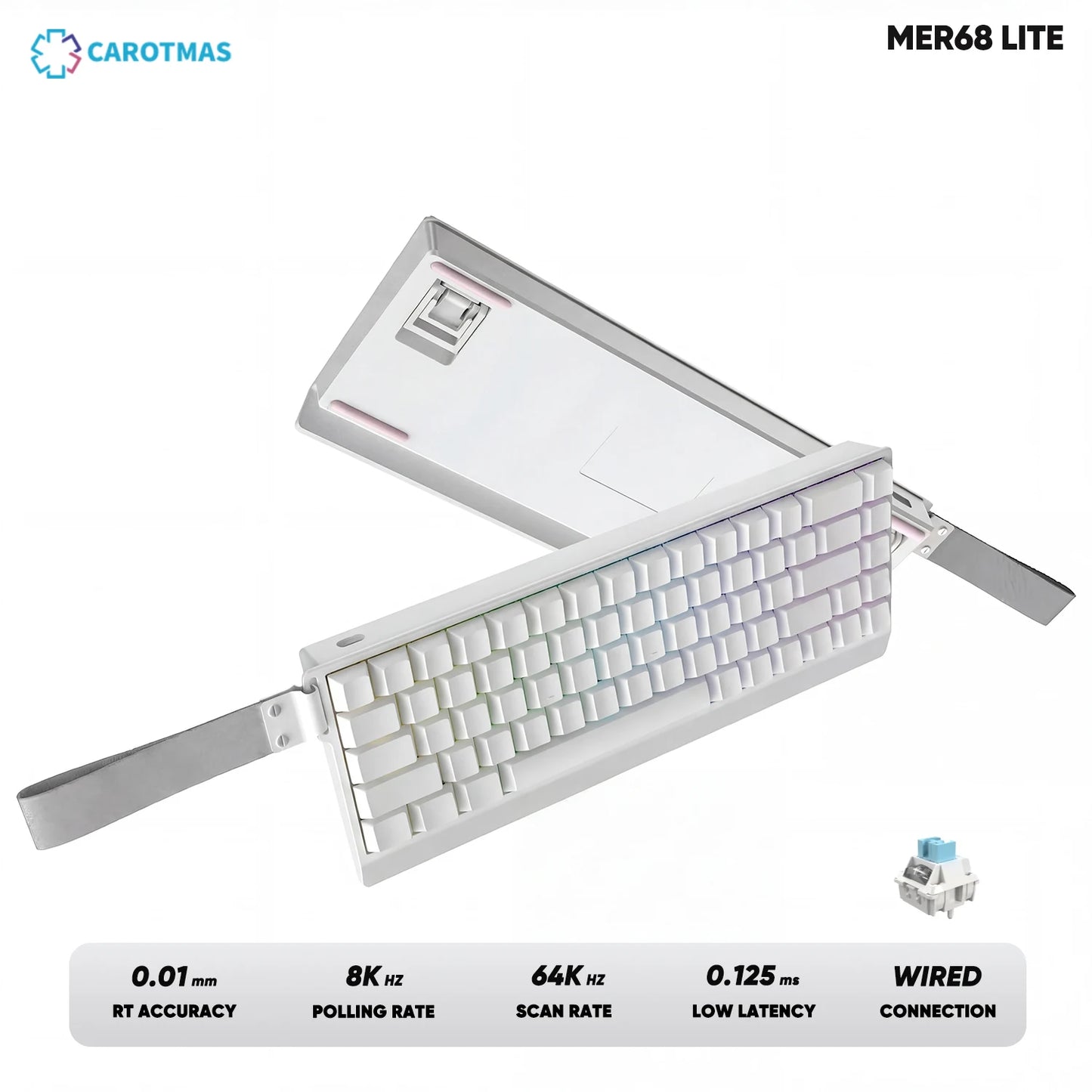 IROK Carotmas Mercury68 Mercury 68 Mercury68 Pro Mercury68 Max RT 0.001mm 8K kabelgebundene magnetische mechanische Gaming-Tastatur
