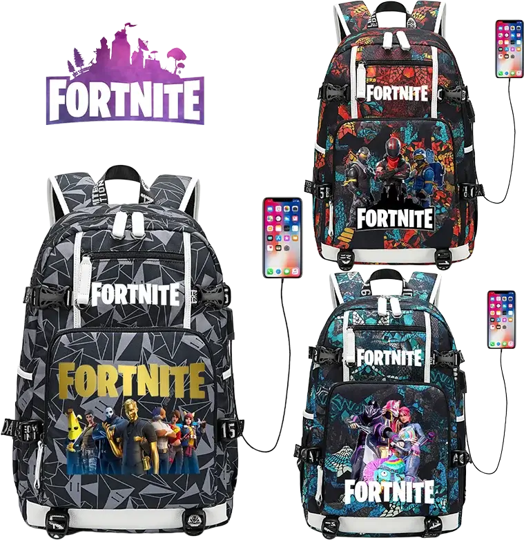 Zaino scolastico Fortnite con stampa gaming per ragazzi e ragazze, grande capacità, impermeabile, leggero e resistente, regalo di compleanno