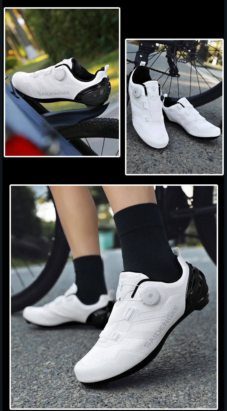 Zapatillas de ciclismo unisex nuevas, profesionales, ligeras, de lujo, originales, de carretera, de goma, para MTB, de competición, de moda, para bicicleta urbana y deportes callejeros