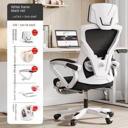 UVR Ergonomic Gaming Chair with Reclining Backrest, Breathable Mesh Office Chair, Adjustable Height Swivel Computer Chair for Work & Gaming