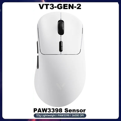 Rapoo VT3Pro GEN-1 Wireless Gaming Mouse 26,000 DPI, 8KHz Polling Rate, 59g Lightweight, 9 Programmable Buttons, PAW3398 Optical Sensor