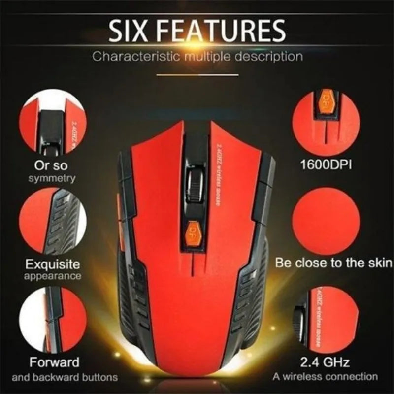 Mini Portable Wireless Optical Mouse 2.4GHz USB Computer Mouse for PC & Laptop, Ergonomic Mini Portable Wireless Mouse with Adjustable DPI