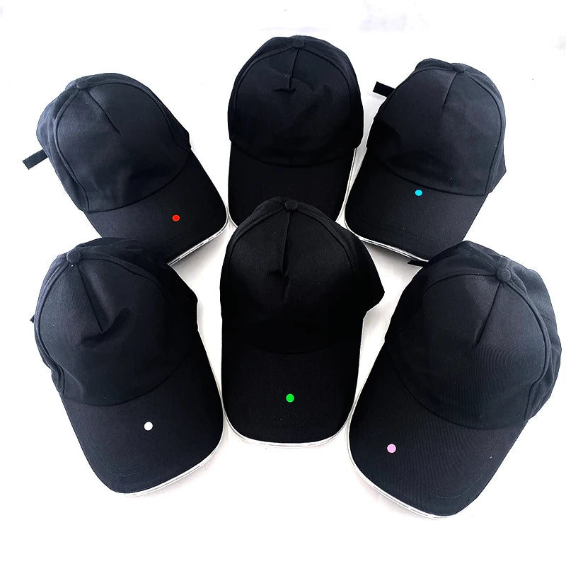 Cappello per adulti con LED e fibra ottica, cappellino alla moda, cappello di tendenza per discoteca, concerti, balli in maschera, eventi all’aperto e divertimento, cappello rap estivo