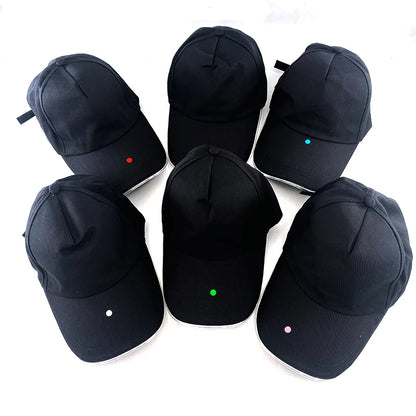 Cappello per adulti con LED e fibra ottica, cappellino alla moda, cappello di tendenza per discoteca, concerti, balli in maschera, eventi all’aperto e divertimento, cappello rap estivo