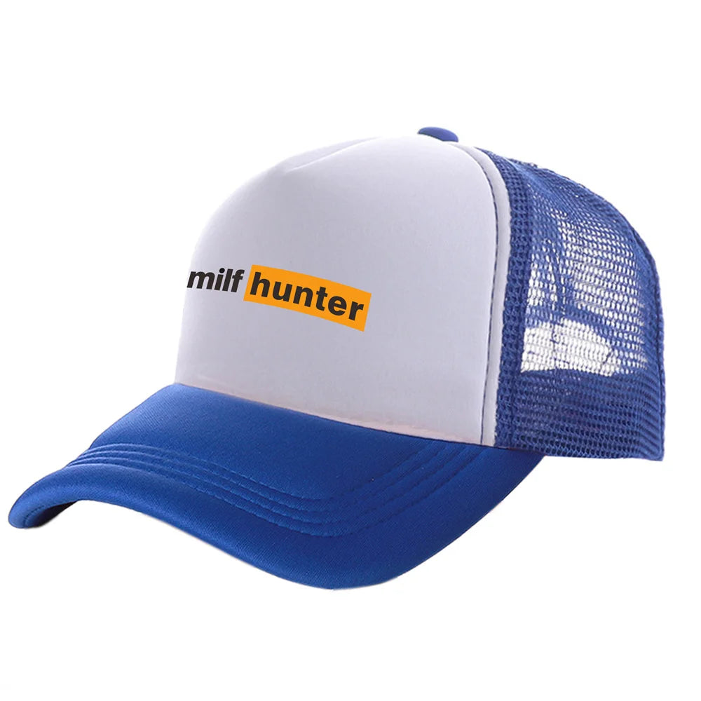 Milf Hunter Trucker Caps Fashion Cool Milf Hunter Hats Baseball Cap Summer Outdoor Sun Mesh Caps MZ-506