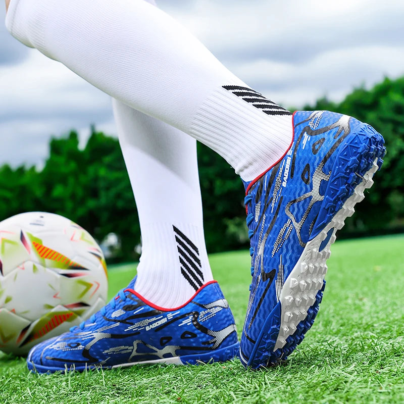 Męskie buty piłkarskie TF Sport – buty treningowe dla dzieci, ultralekkie, oddychające, profesjonalne trampki unisex z kolcami do trawy, na mecz