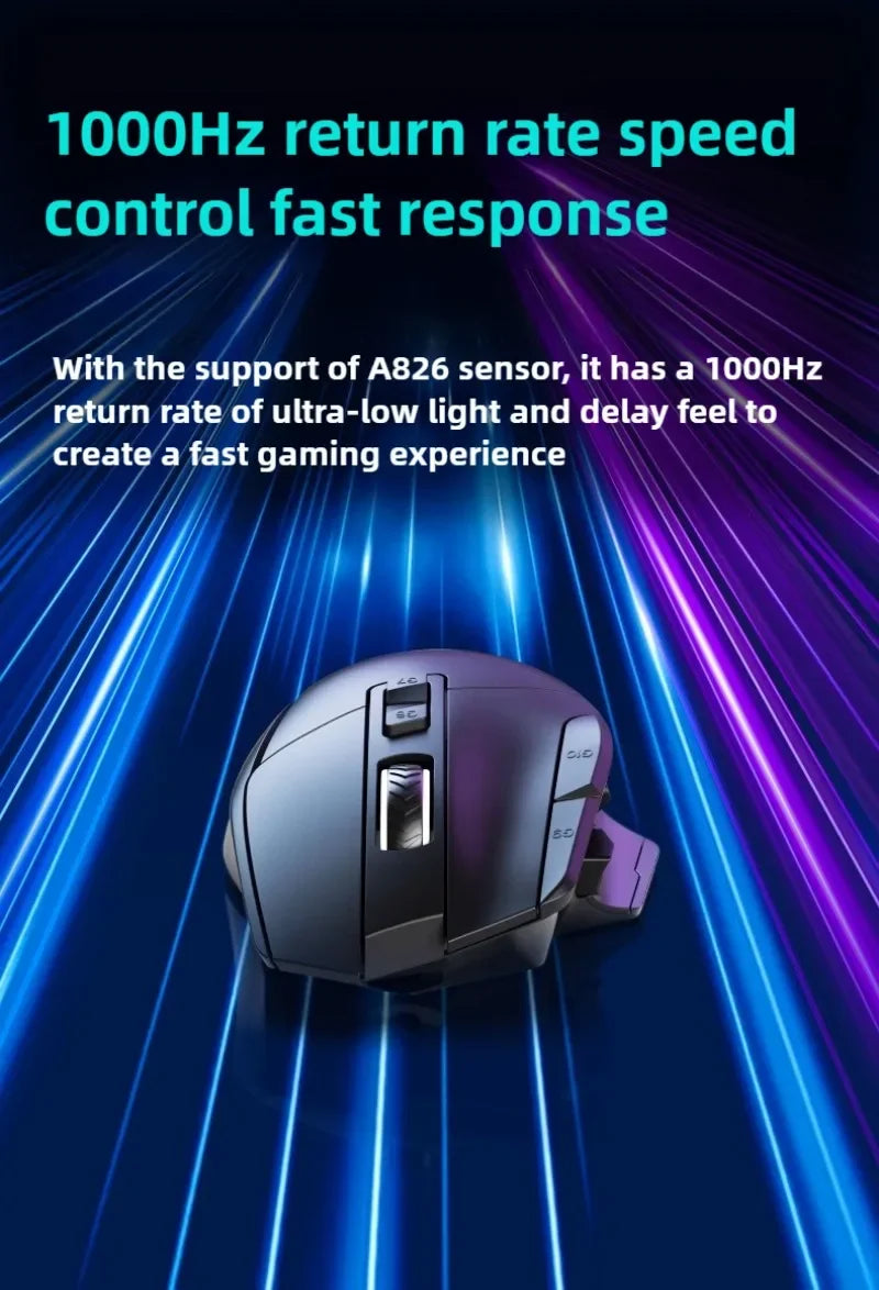 G2 Wired Gaming Mouse 12800 DPI RGB Gaming Mouse with 9 Programmable Buttons, 1000Hz Polling Rate, Ergonomic Wired Gaming Mouse for PC & Laptop