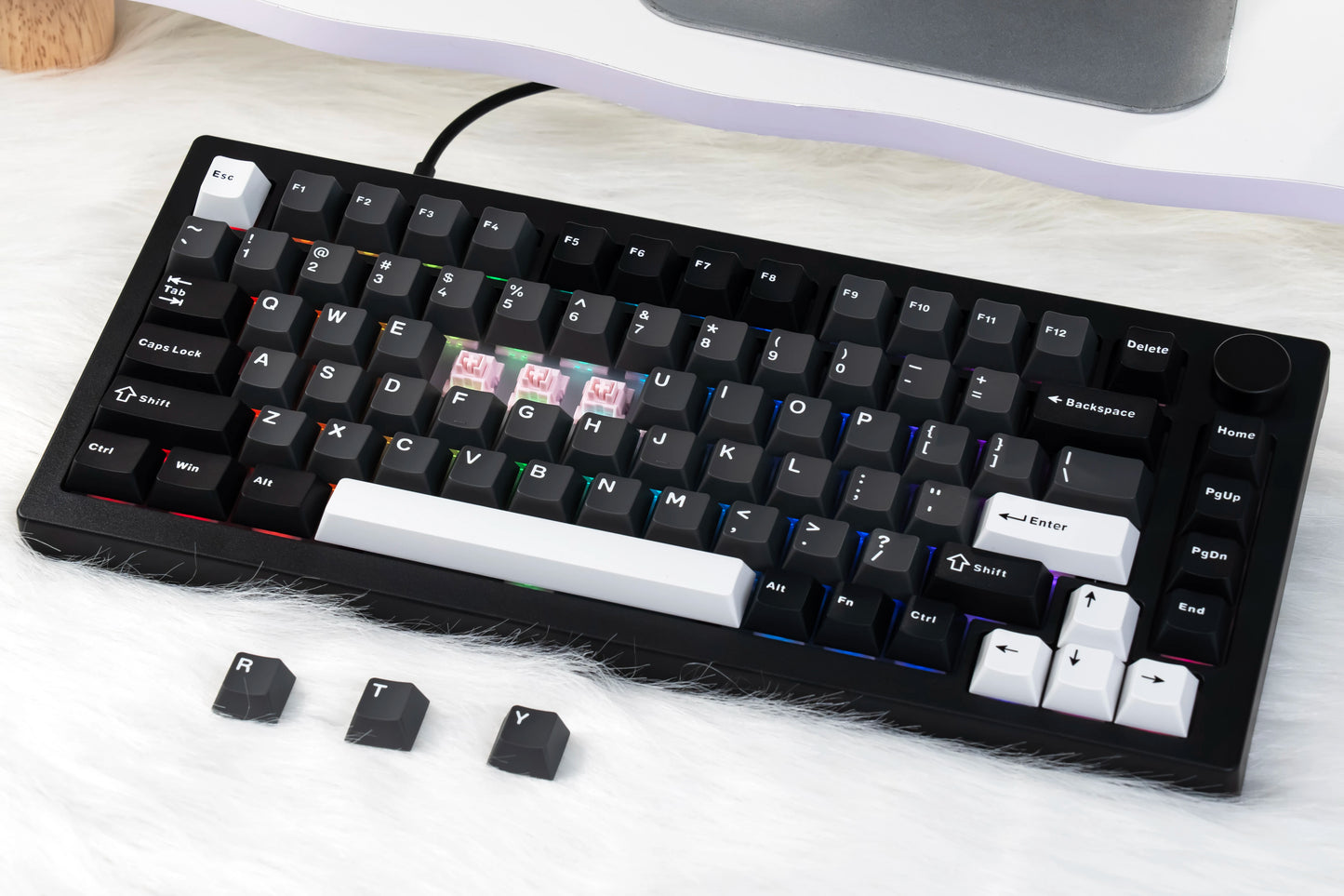 Akko 5075 V3 75% Mechanical Keyboard 8000/10000mAh 2.4GHz Wireless/ Wired Type-C/BT 5.0 Hot Swap RGB Gasket for Gaming Typing