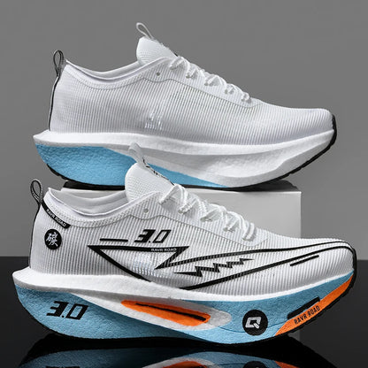 Herresneakers i mesh – komfortable tennissko til mænd – løbesko med Carbon Board 3.0-støddæmpning – til sportstræning og jogging – specialdesignede joggesko