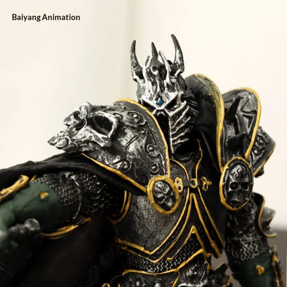 Hot Baiyang Anime World Of Warcraft Lich King Arthas Death Knight Gk Figure Statue Collectible Model Desktop Ornament For Men